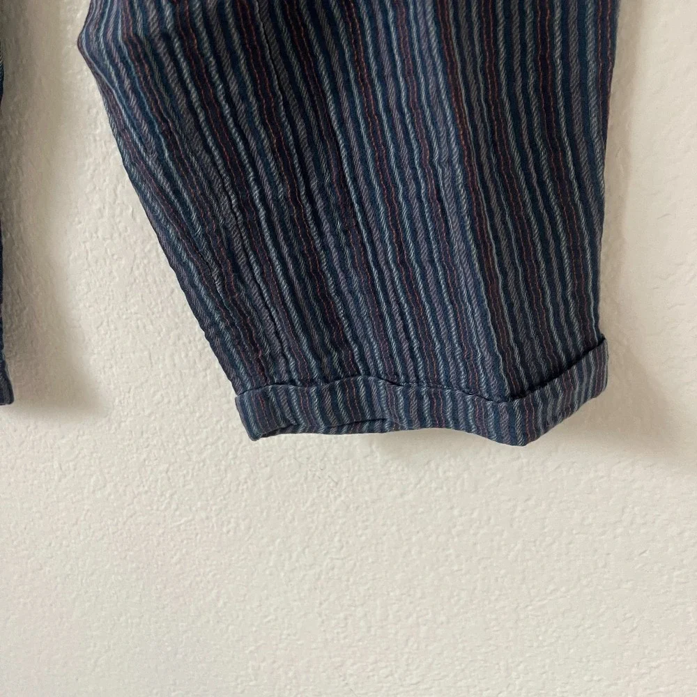 NWT Sundance Sz XXL Campari Pull‎ On Pants Striped Gauzy Cotton Blue Boho Beachy